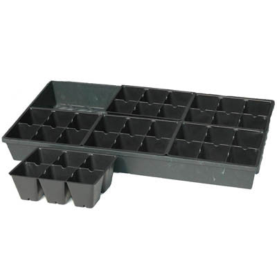 1020 No Drainage Black Plastic Carrier Trays 12 Count