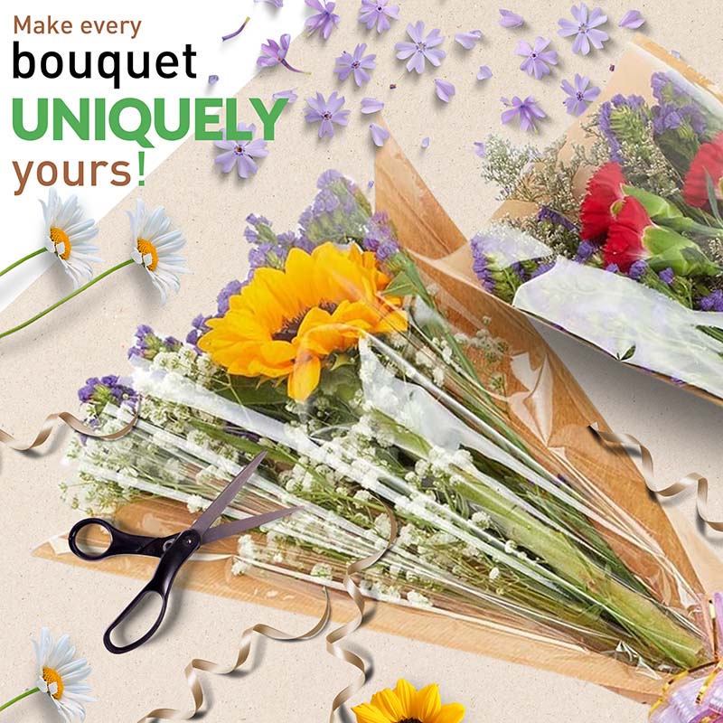 Clear Bouquet Sleeves (XL)