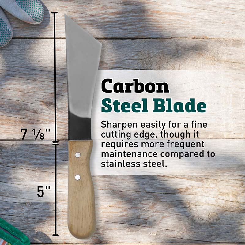 Lettuce Knife Carbon Steel Blade Wood Handle