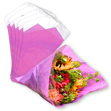 Tissue-Look Bouquet Sleeves (Lavender Small)