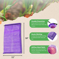 Mesh Produce Bags for Onions Corn Potatoes 11" x 18"