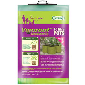 Haxnicks Vigoroot Pots 20L 3 pack