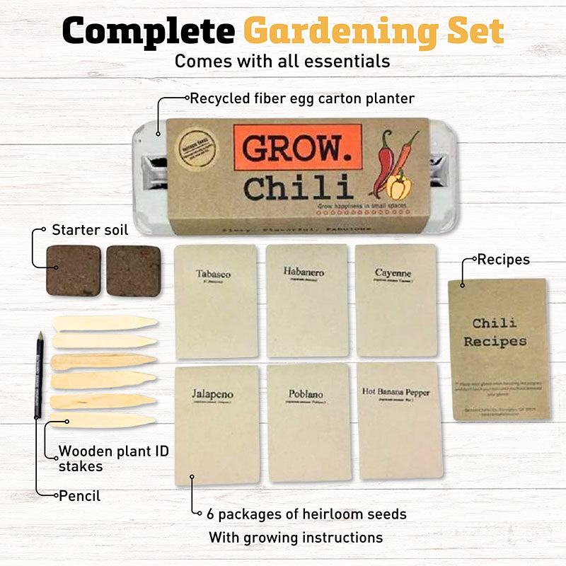 Grow Gardens Grow Chili Kit