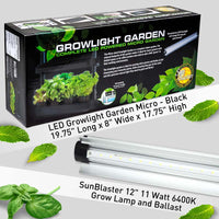 SunBlaster Micro Grow Light Garden LED - Black