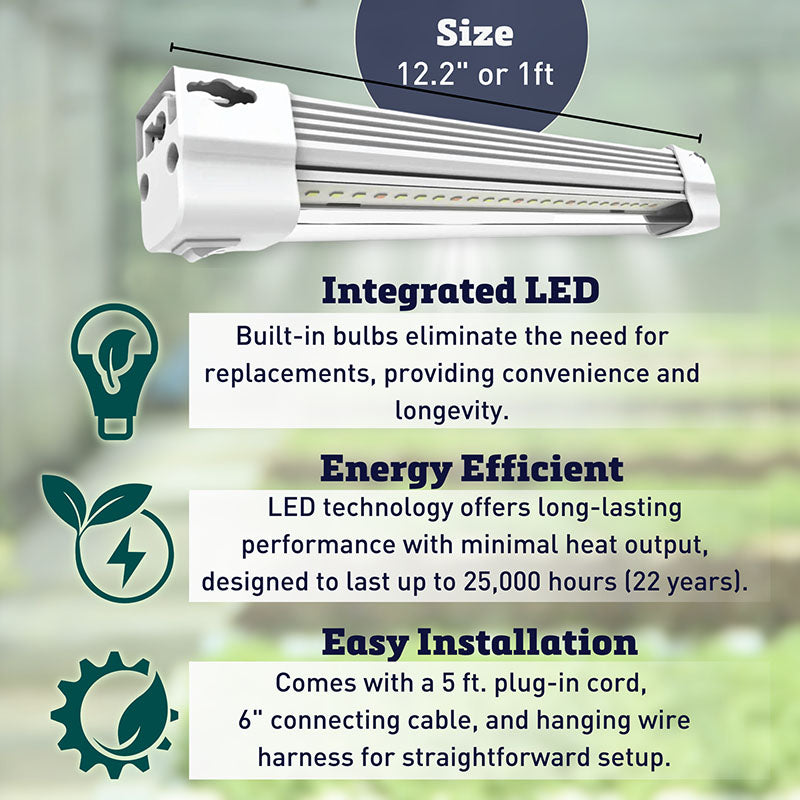 Feit Vertical Mount Full Spectrum LED 1' Grow Light