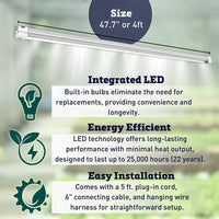 Feit Vertical Mount Full Spectrum LED 4' Grow Light