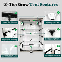 Walden 3-Tier LED Microgreen Grow Tent Kit