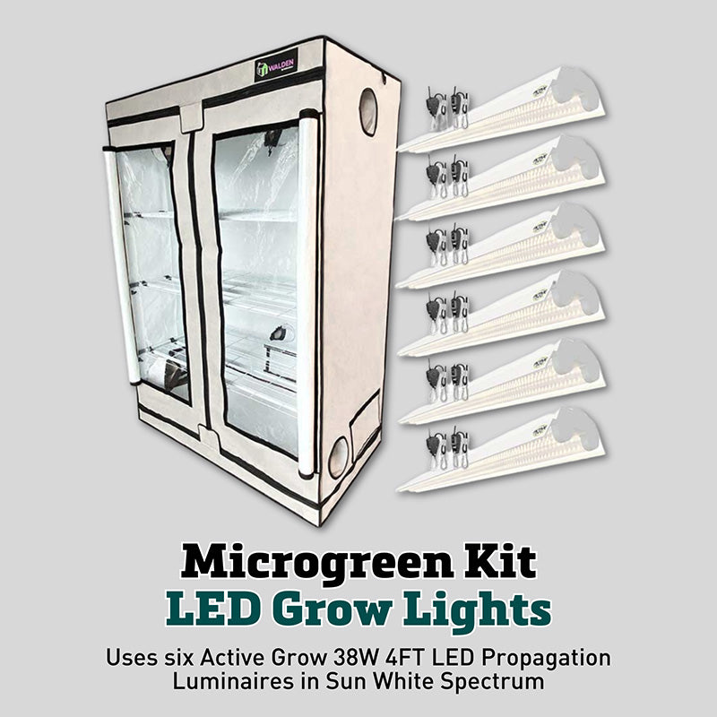 Walden 3-Tier LED Microgreen Grow Tent Kit