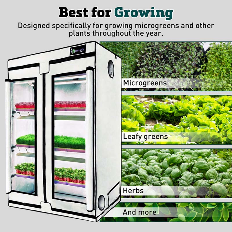 Walden 3-Tier LED Microgreen Grow Tent Kit